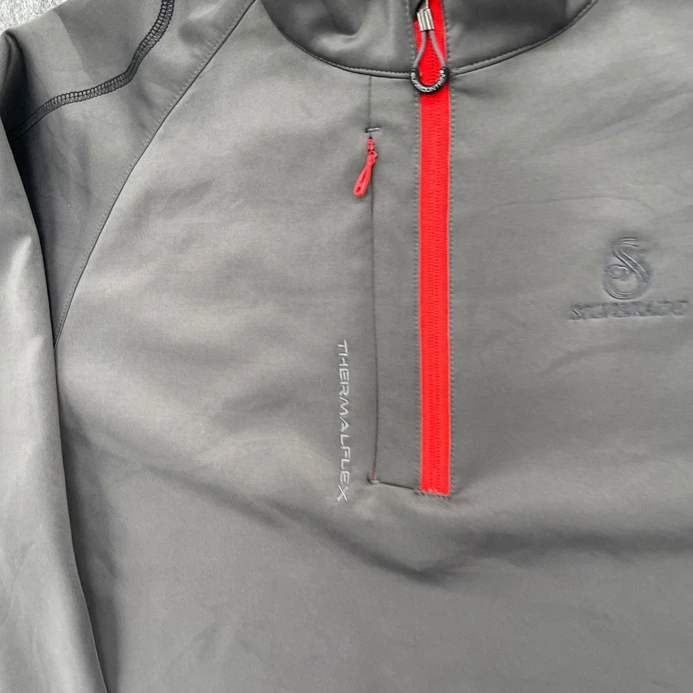 Sun Mountain Pullover Mens 2XL ThermalFlex 1/4 Zip Golf Gray Silverado Logo